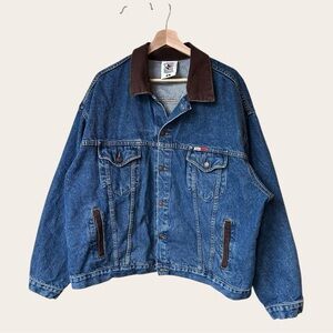 Vintage Contrast Collar Denim Barn Jacket - TexasWear size XL